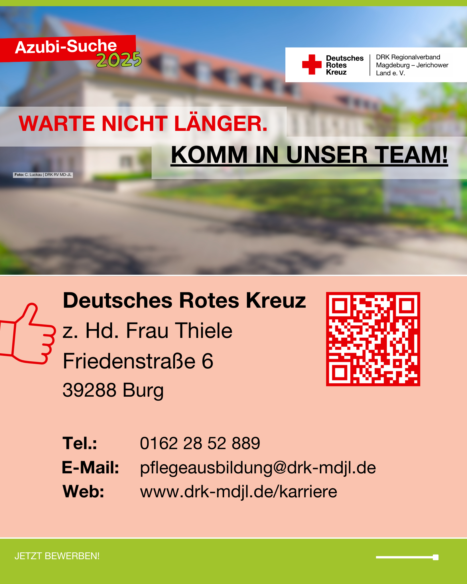 Stellenausschreibung DRK Pflegefachkraft