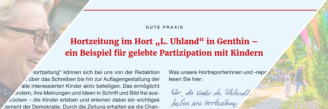 Bühnenbild zum „Hortrundblick“ im DRK-Hort „L. Uhland“ Genthin.