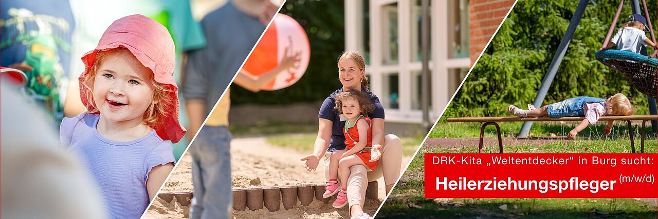 Kind liegt auf einer Bank im Freien und genießt die Sonne.